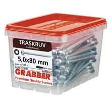 Träskruv GRABBER C1 5,0x80mm kullrig 100-pack TKZ5080