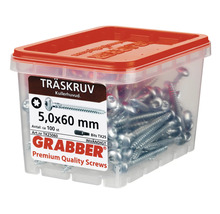 Grabber träskruvar 5,0 x 60 mm i behållare