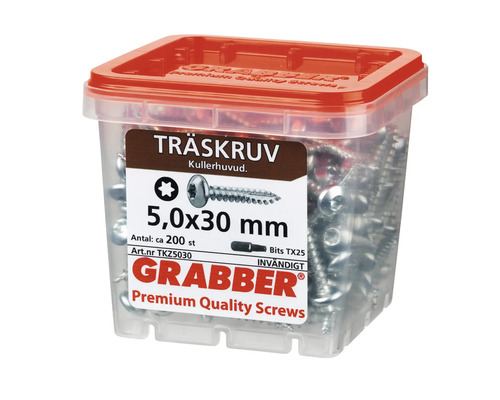 Träskruvar 5,0x30 millimeter i behållare