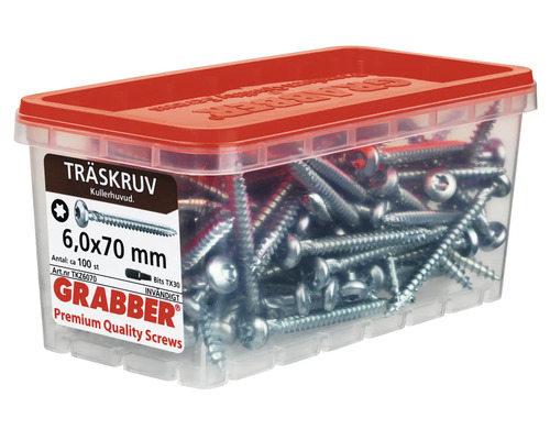 Träskruvar 6,0x70 mm i förvaringsbehållare