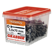 Träskruv GRABBER C4 5,0x70mm försänkt 100-pack TFU5070