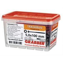 Träskruv GRABBER C4 5,0x100mm försänkt 100-pack TFU50100