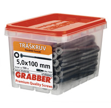 Träskruv GRABBER C4 5,0x100mm försänkt 100-pack TFU50100