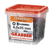 Träskruvar 4,0x35 mm i transparent behållare