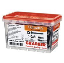 Träskruv GRABBER C4 5,0x50mm försänkt 200-pack TFU5050