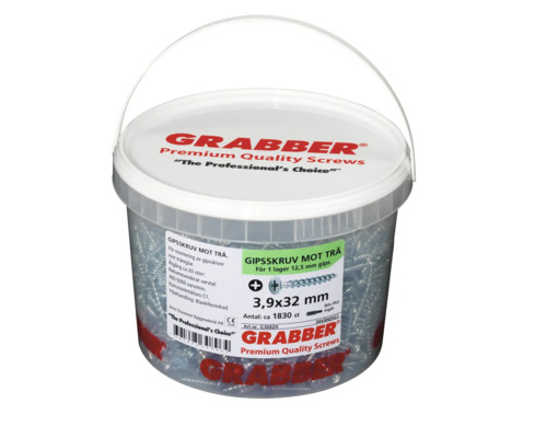 Hink med gipsskruv 3,9x32 millimeter, cirka 1830 stycken