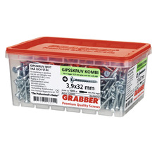 Grabber Premium Quality skruvar i behållare, 3,9x32 millimeter