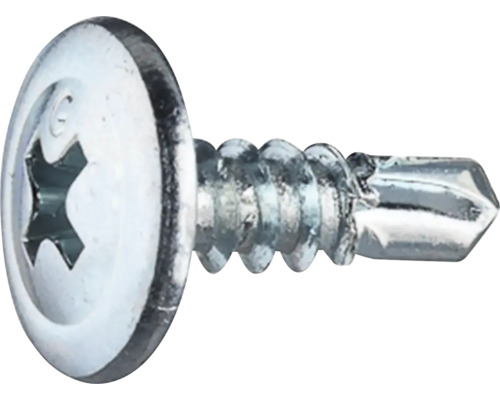 Plåtskruv med linshuvud och borrande spets