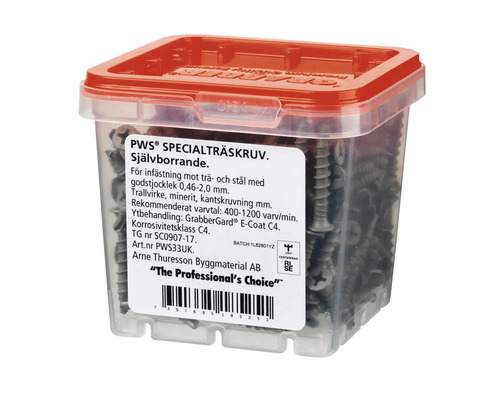 PWS special träskruv i behållare