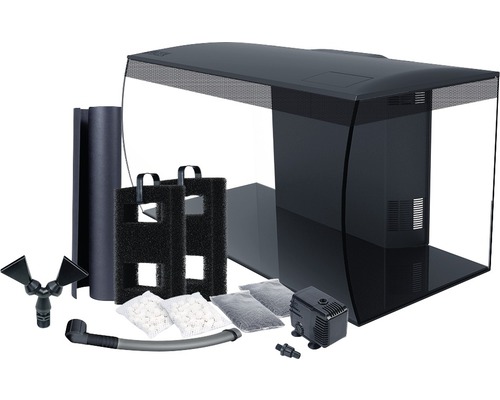 Akvarium med tillbehör