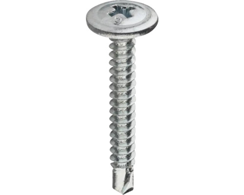 Plåtskruv med linshuvud och borrande spets