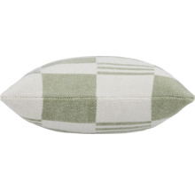 Fyrkantig dekorativ kudde med vävd struktur