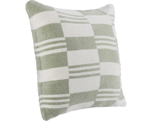 Dekorativ kudde med randigt och rutigt mönster