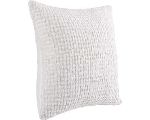 Fyrkantig dekorativ kudde med vävd textur