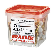 Plåt- och monteringsskruvar i behållare, 4,2 x 45 millimeter
