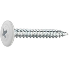 Plåt och montageskruv GRABBER vitlackerad 4,2x31mm 100-pack