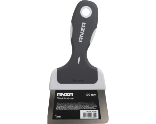 Anza spackelspade med handtag, bladlängd 100 mm