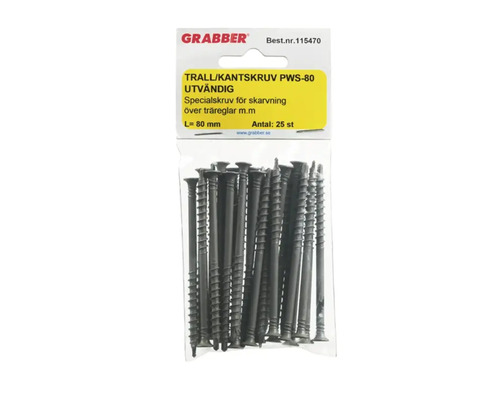 Förpackning trallskruv PWS-80, 80 millimeter, 25 stycken