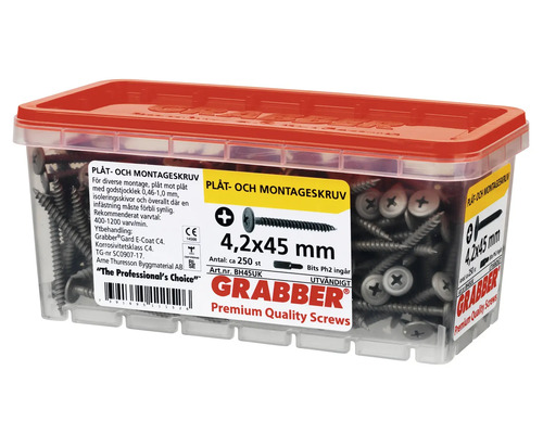 Skruvar i transparent behållare med rött lock