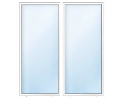 Paraltandörr med fast mittpost ARON BASIC+ PVC 125x190cm vit/vit dreh-kipp symmetrisk härdat glas in-och utvändigt Dubbelfönster med karm