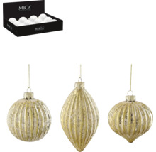 Dekorativa julgranskulor i glas, set