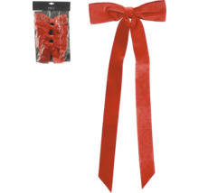 Dekorativ rosett med långa band och Mica Decorations-logotyp