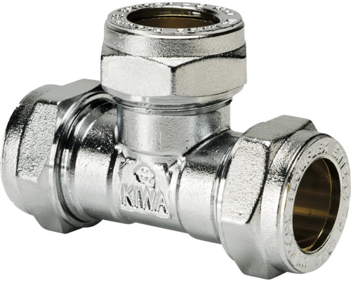 T-koppling av metall för sanitetsinstallationer