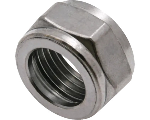 Kopplingsmutter 10 mm inv mässing förkromad 6378A10 Sexkantsmutter