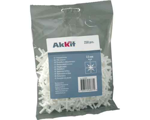 Förpackning kakelkryss 2,5 millimeter, 250 stycken