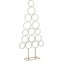 Dekorativt träd av metallringar med krokar för upphängning av dekorationer