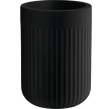 Svart, ribbad blomkruka