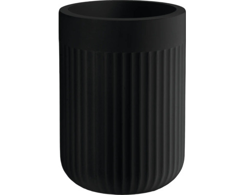Svart, ribbad blomkruka