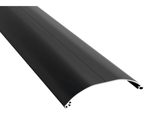 Taknock GOP till plasttak svart aluminium 5,15 m Svart aluminiumprofil