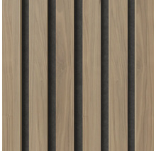 Träväggpanel med ribbat utseende