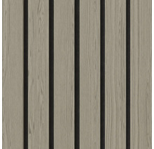 Akustikpaneler med träyta och svart filt