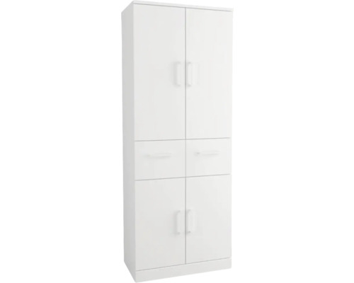 Högskåp FORM&STYLE Lanai vit matt 60x156cm Vitt universal skåp med lådor och dörrar för extra förvaringsutrymme