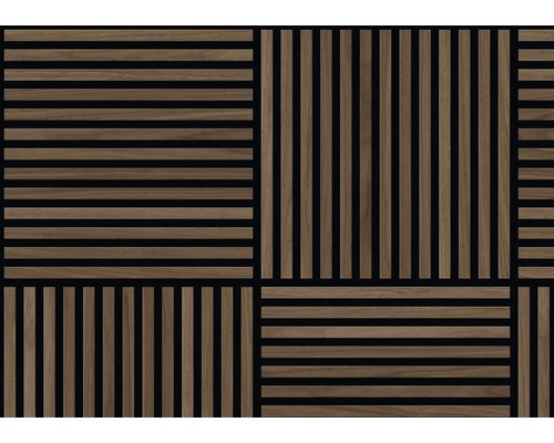Väggpanel av trä med rätlinjig design