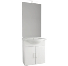 Tvättställsskåp med spegel och belysning för badrummet