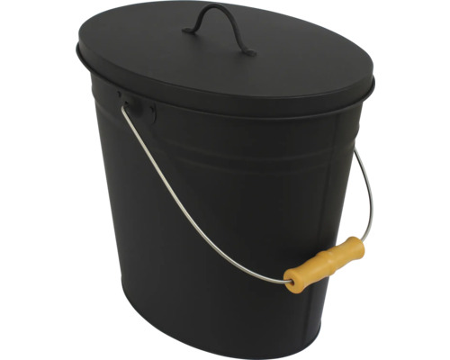 Kolhink av metall med lock och handtag