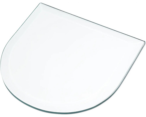 Duschvägg i glas med rundat hörn