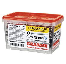 Förpackning med Grabber trallskruvar, 4,8 x 75 millimeter