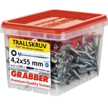 Förpackning Grabber Premium kvalitetsskruvar 4,2x55 millimeter