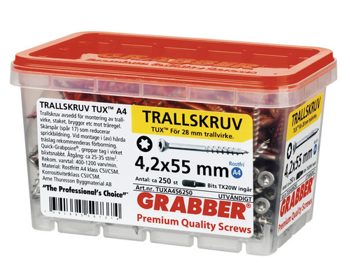 Förpackning trallskruvar 4,2x55 millimeter