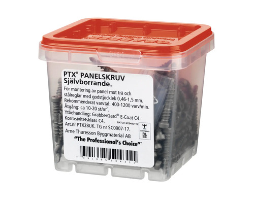 PTX panelskruv självborrande i behållare