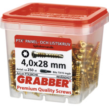 Grabber skruvar i behållare, storlek 4,0x28 mm