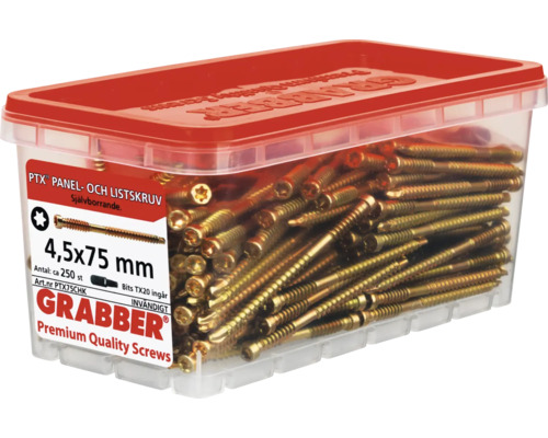 Förpackning med skruvar, 4,5 x 75 millimeter