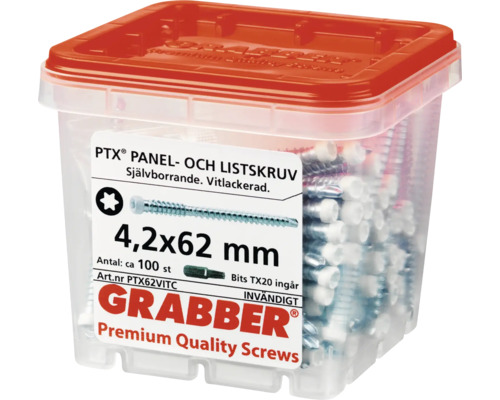 Grabber skruvar i behållare, 4,2 x 62 millimeter