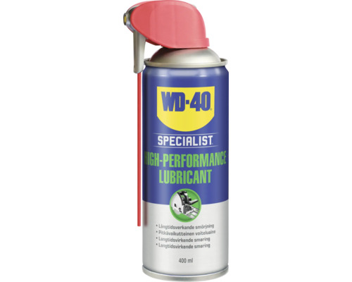 Silikonspray WD-40 HP Lubricant med Smart Straw 400ml WD-40 Specialist Högpresterande smörjmedel sprayburk 400 ml