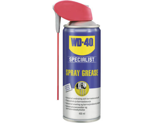 Klistersmörjfett WD-40 med Smart Straw 400ml WD-40 Specialist Sprayfett i en burk på 400 milliliter