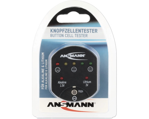 Ansmann knappcellstestare för testning av alkaliska och litiumknappcellsbatterier